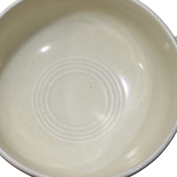 Vintage Fiesta Cream Soup Bowl Ivory Classic Ring Pattern Discontinued - Picture 4 of 7